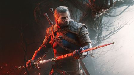 The Witcher 3: Wild Hunt - Songs of the Past DLC artwork showing Geralt holding his sword
