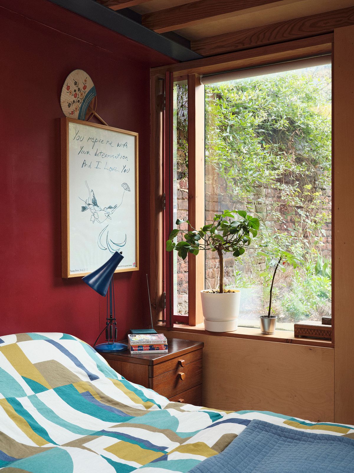 picture window in bedroom
