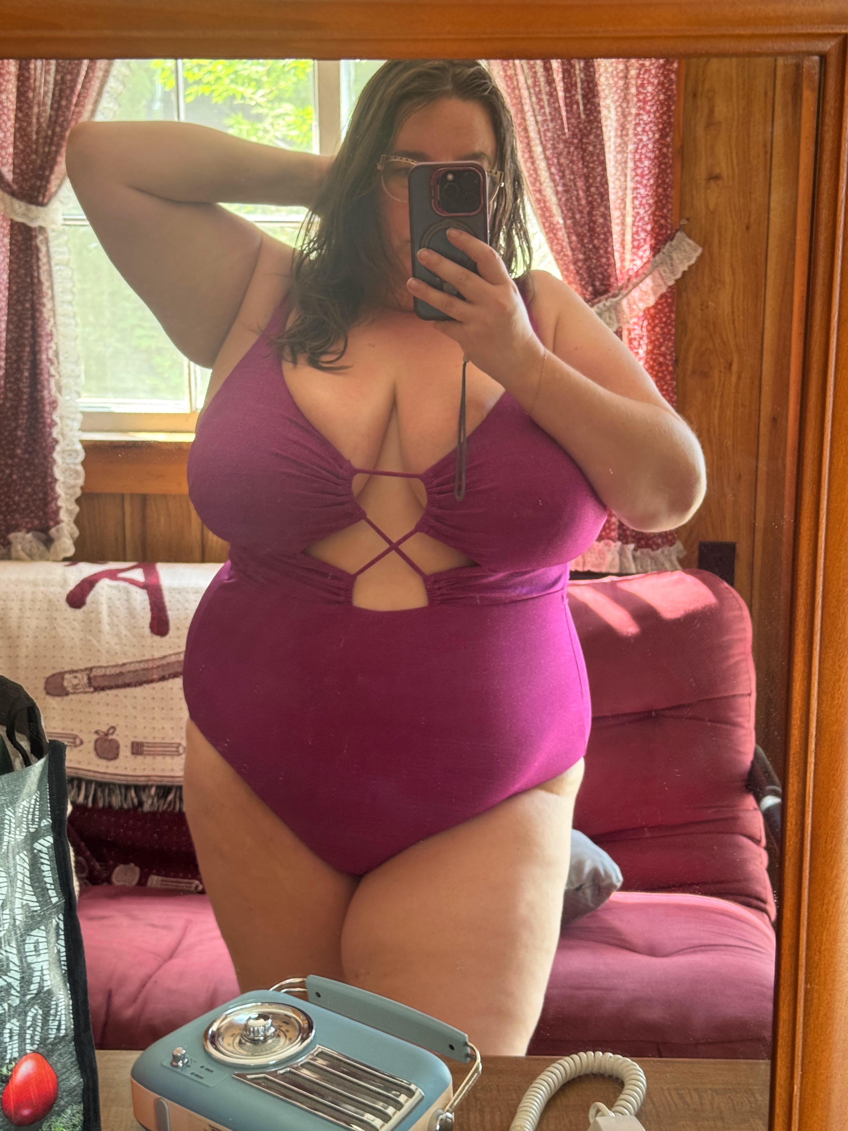 Sarah Chiwaya styled swimsuits for her Style At Large Vermont Packing List story