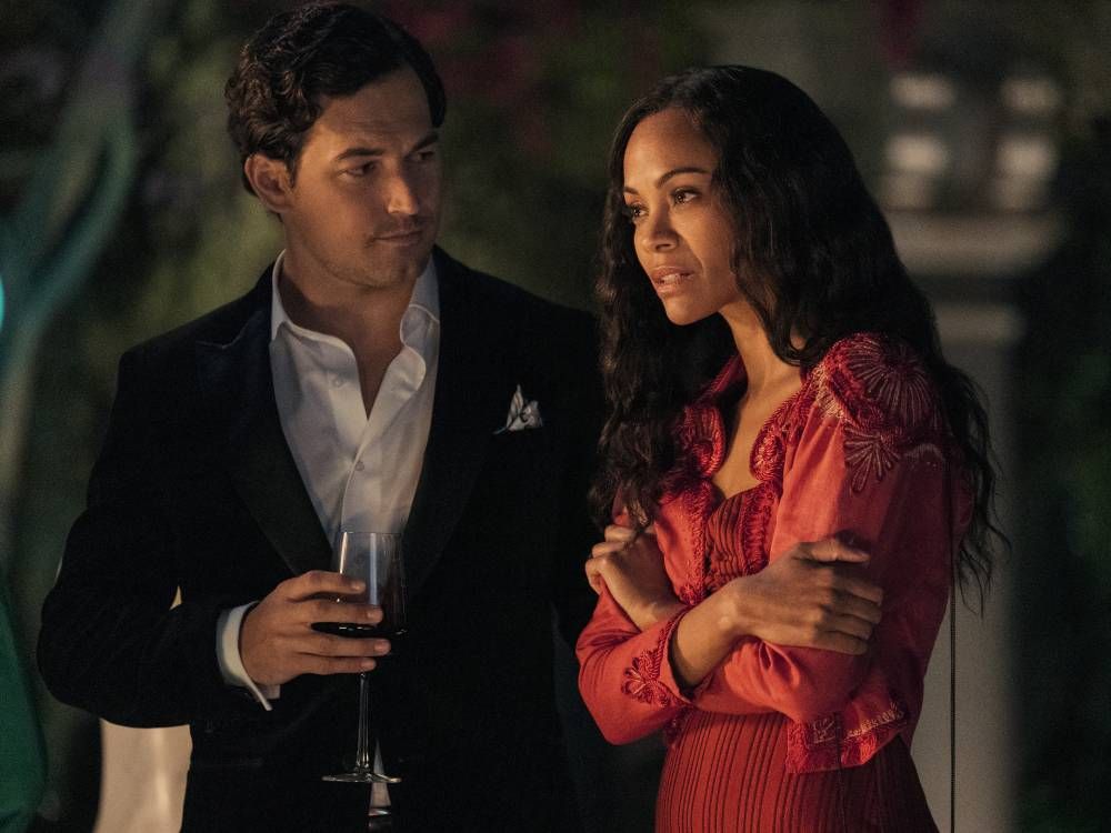 Giacomo Gianniotti and Zoe Saldana in From Scratch