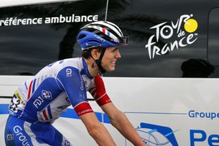 Groupama-FDJ’s David Gaudu crashed on the opening stage of the 2020 Tour de France and then struggled through stage 2, but was left hopeful that his condition would improve