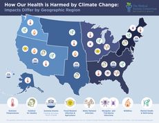 climate change, climate and health, map
