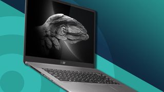 An MSI Z17 Creator, one of the best Windows 11 Pro laptop models, against a techradar background