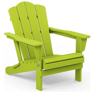 Bright green outdoor chair