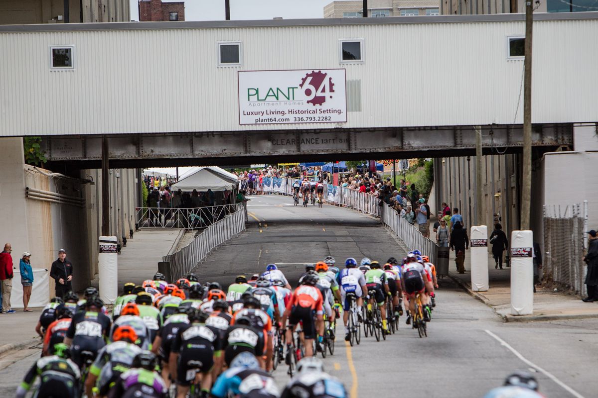 A break in the mens race goes up the road.