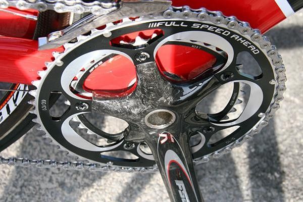 FSA's K-Force cranks with a one-piece carbon spider.