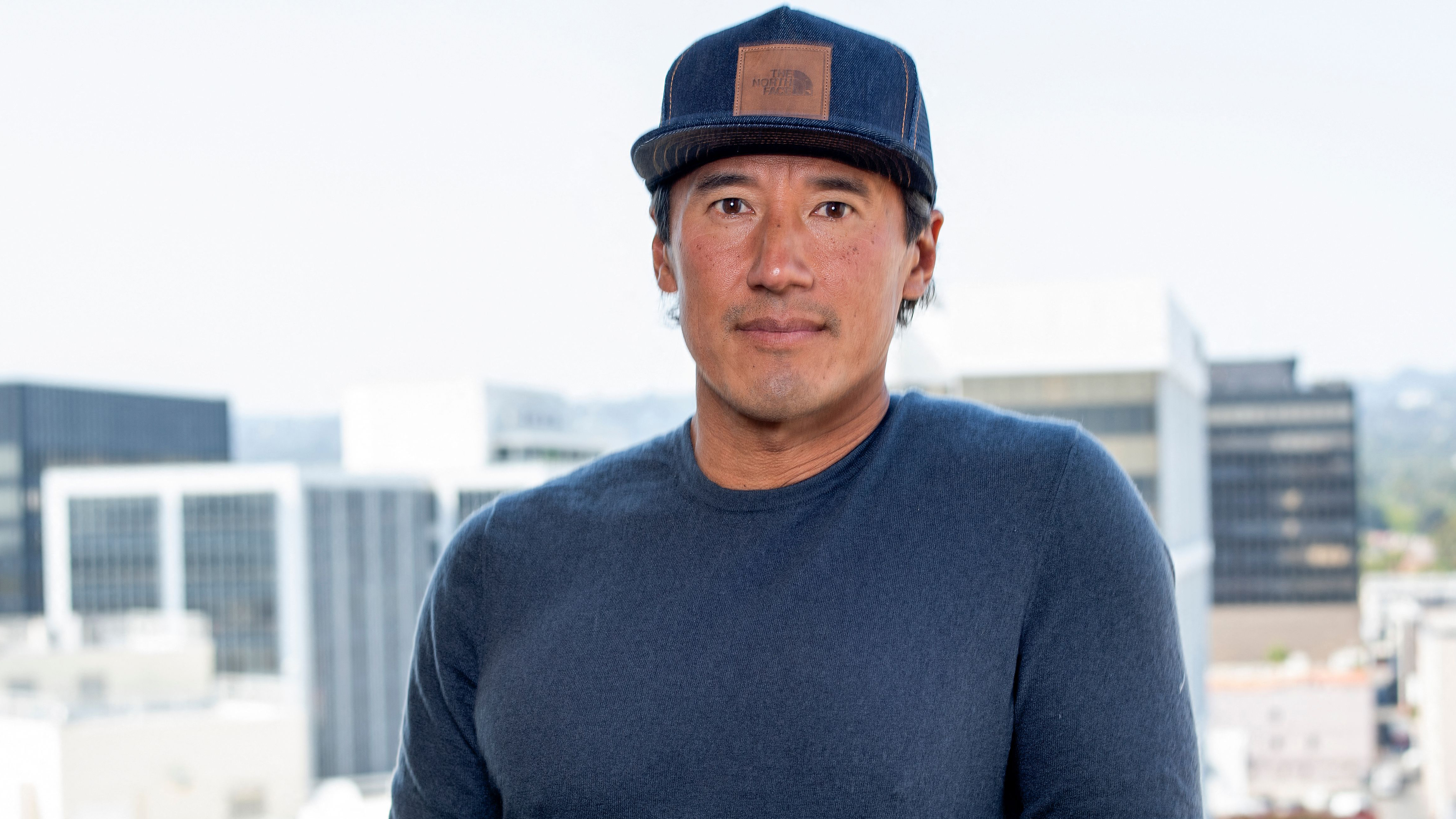 Jimmy Chin in North Face cap