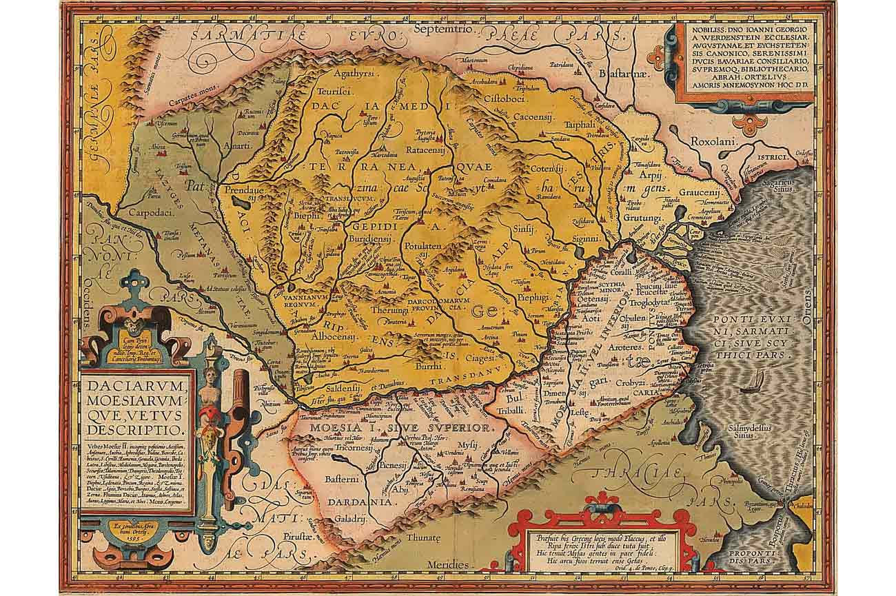 A map of Dacia from 1624