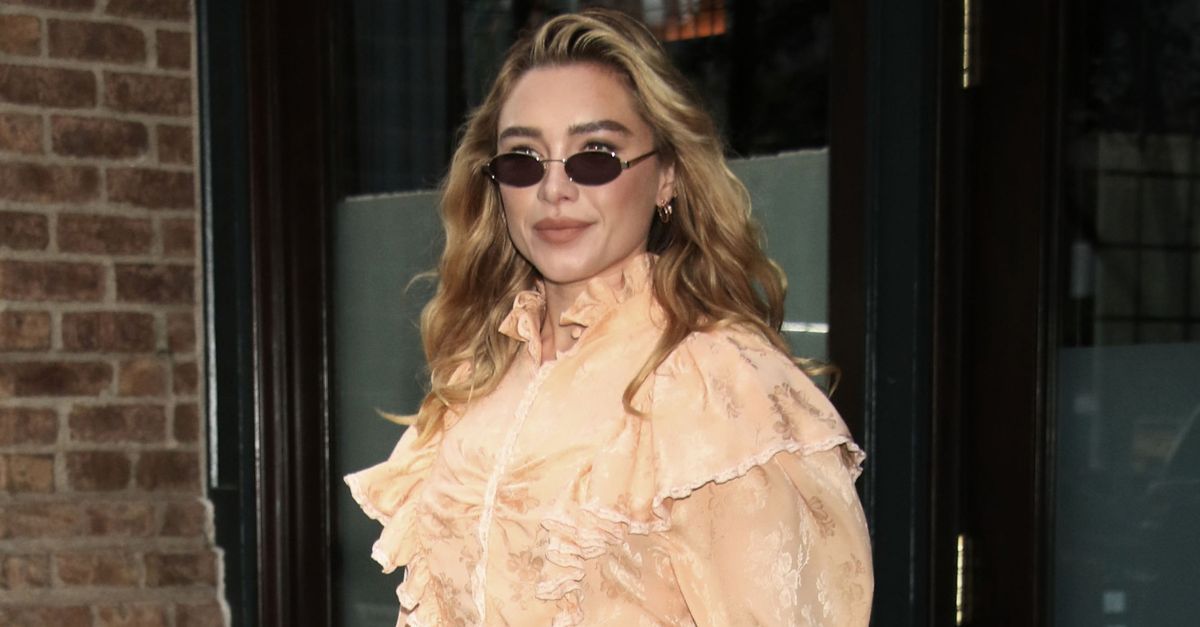 Florence Pugh Wears Flared and Balloon Trousers in Paris