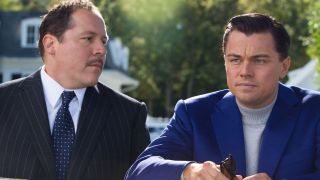 Jon Favreau and Leonardo DiCaprio in The Wolf of Wall Street