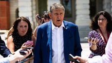 Sen. Joe Manchin (I-W.V.) walks outside the U.S. Capitol building in July 2024.