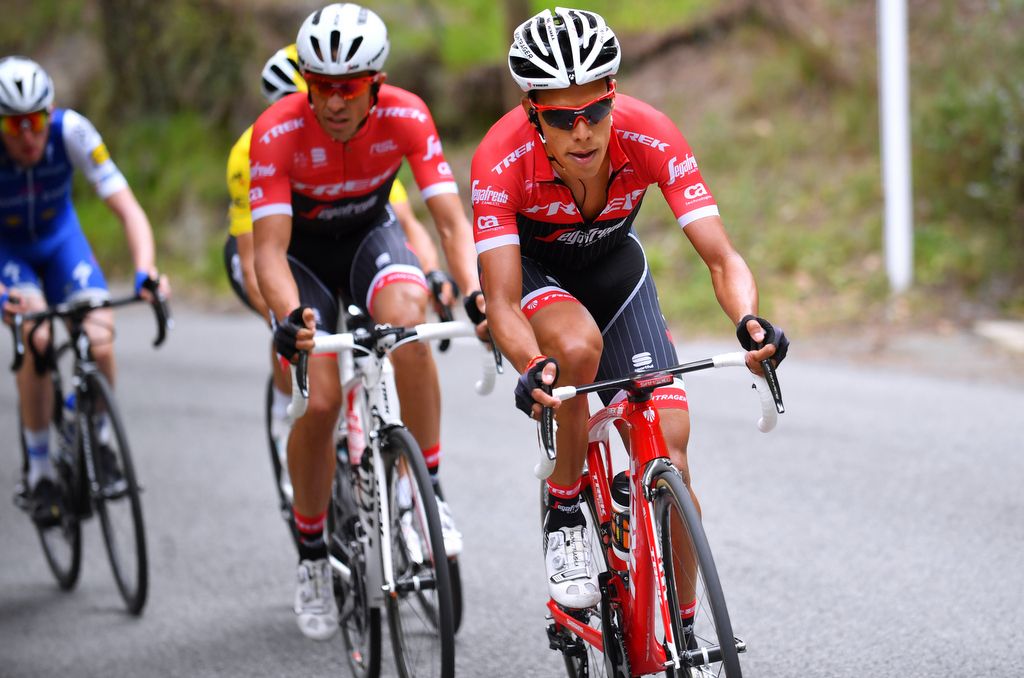 Jarlinson Pantano doing the damage in assistance of Alberto Contador