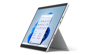 Product shot of a Surface Pro 8 on a white background