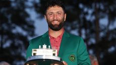 Jon Rahm with the trophy after his Masters victory