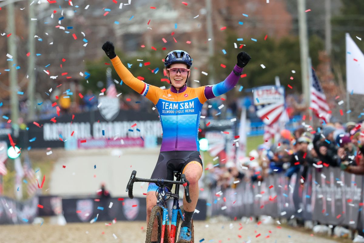 Clara Honsinger wins her fourth elite title at the US cyclocross championships in 2023