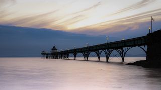 How to do seascape photography: image shows a long exposure of Clevedon Pier, UK