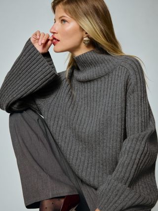 Brooke Cashmere Cropped Turtleneck