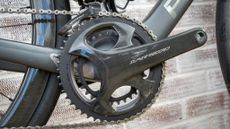 A Campagnolo Super Record WR chainset fitted to a Pinarello frame 