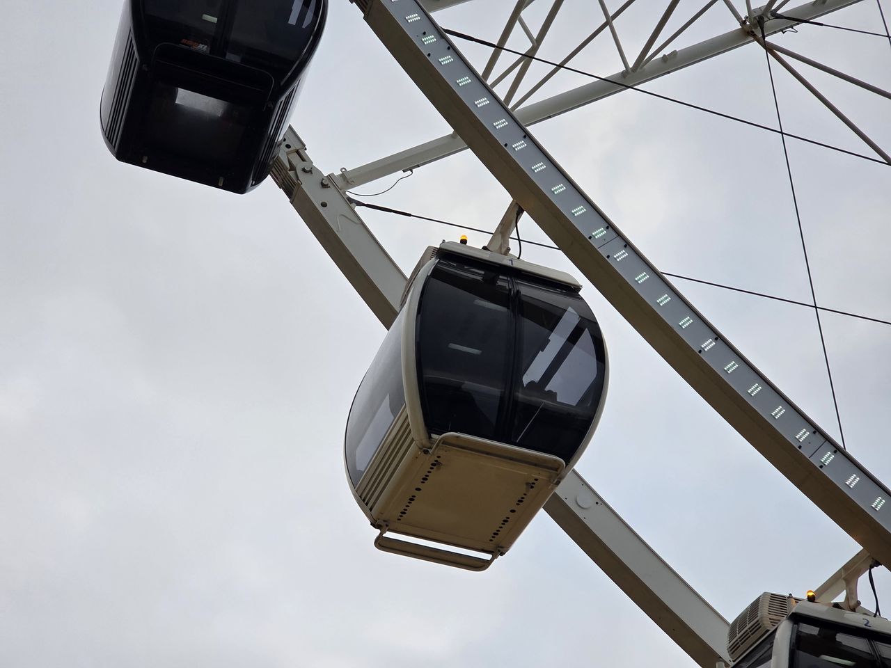 A Ferris wheel gondola