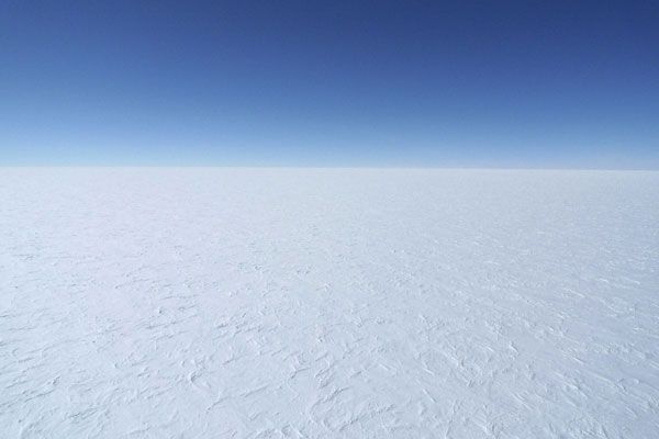 View of the East Antarctic Ice Sheet from DC-3.