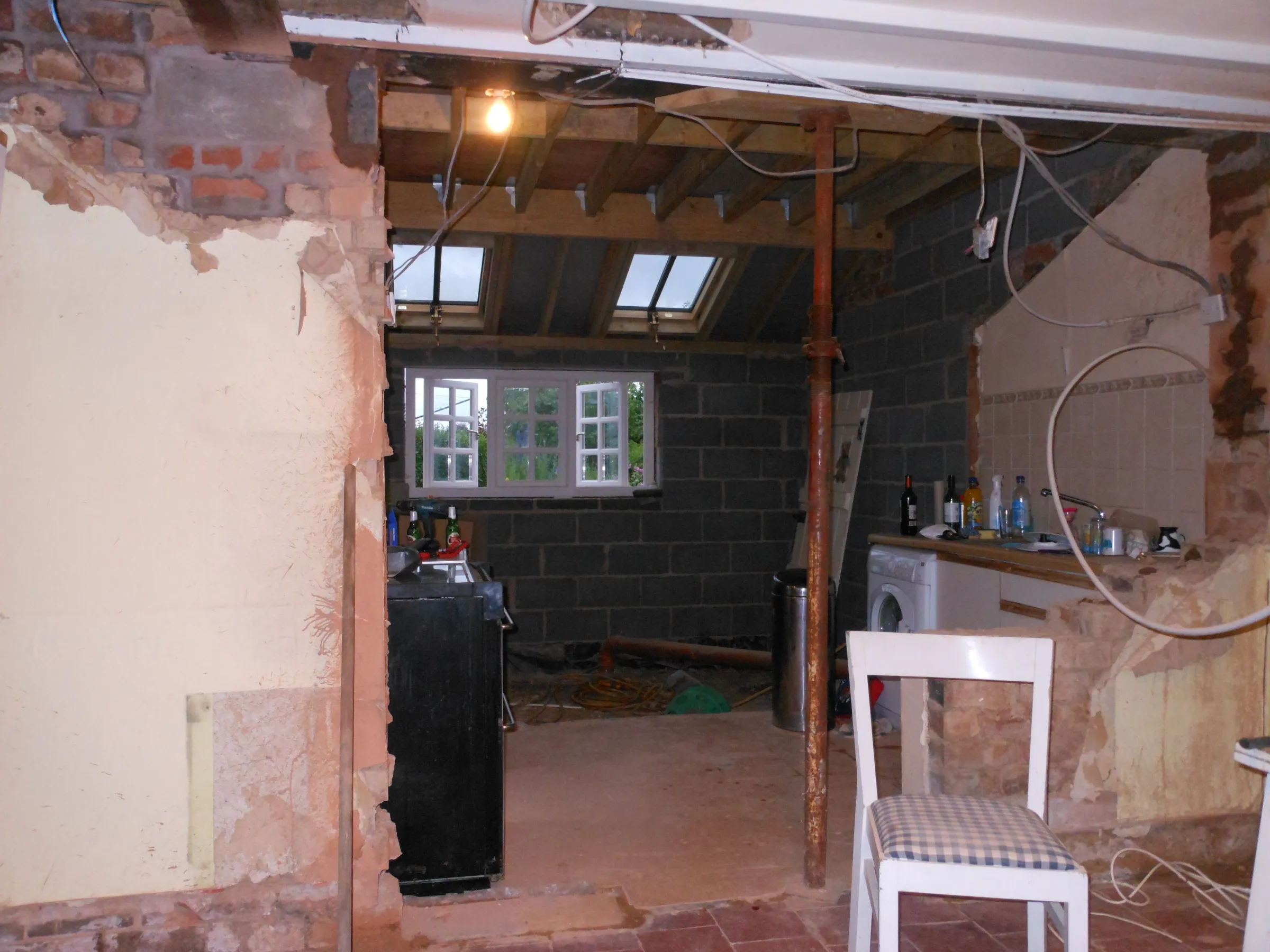 kitchen extension in progress