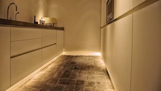 hidden led lighting in kitchen