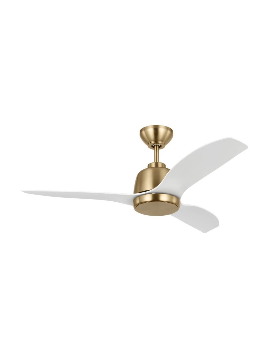 Visual Comfort Fan, Visual Comfort Fan Avila Coastal 44 LED Ceiling Fan in Midnight Black with Midnight Blades and Light Kit