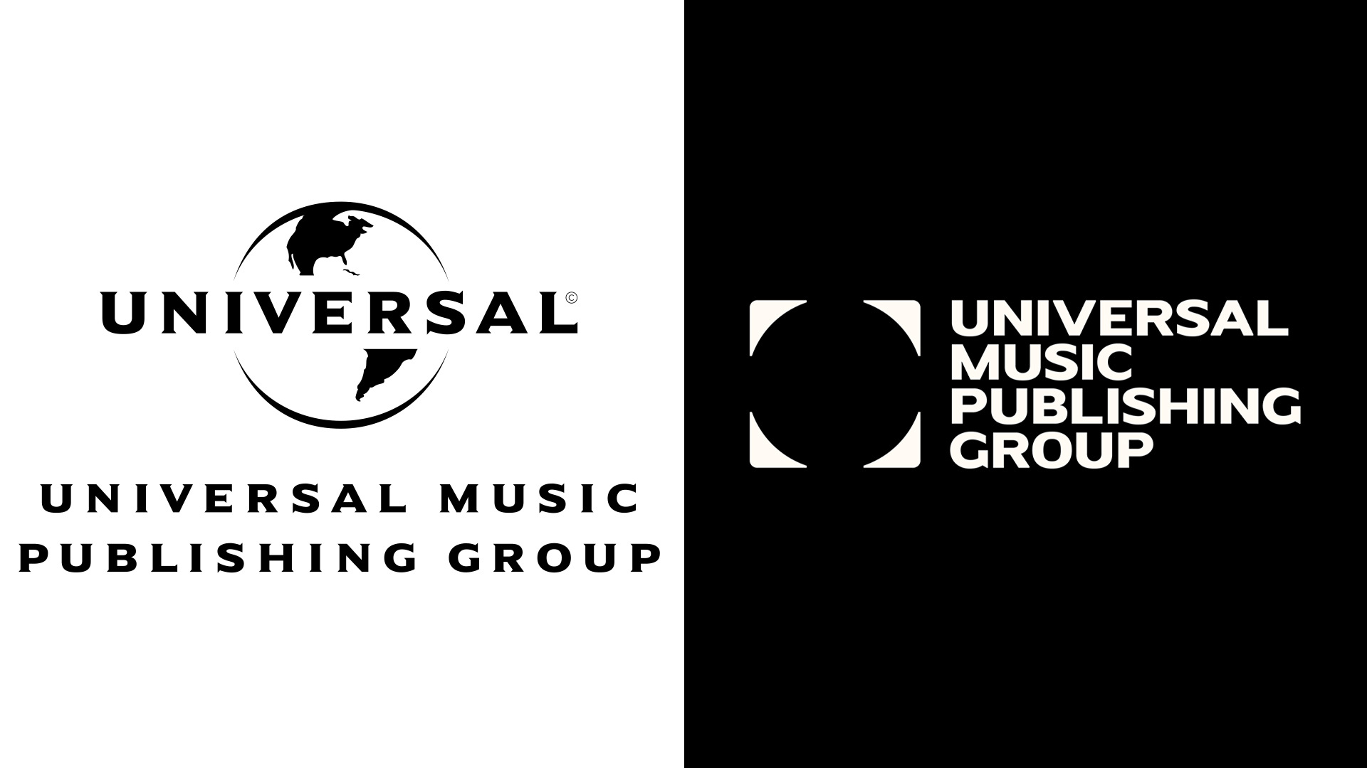 Universal Music Publishing Group logos old vs new