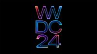 Apple's WWDC 2024 logo on black background