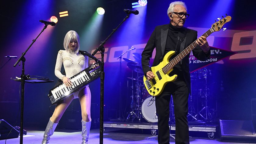 EDITORIAL USE ONLY
Singer Sophie Grey and Trevor Horn perform an exclusive live rendition of ‘Video Killed the Radio Star’ during her support set for Sting at the O2 Forum Kentish Town in London. Picture date: Friday October 24, 2025. PA Photo. The performance follows her newly released cover of the song, which was originally released by The Buggles in 1979. Photo credit should read: Doug Peters/PA Media Assignments