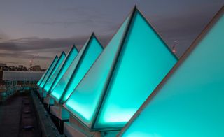Pyramidal rooftop lights