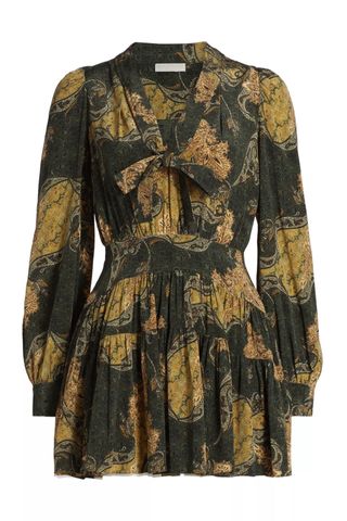 Ulla Johnson Maris Baroque Crepe De Chine Minidress