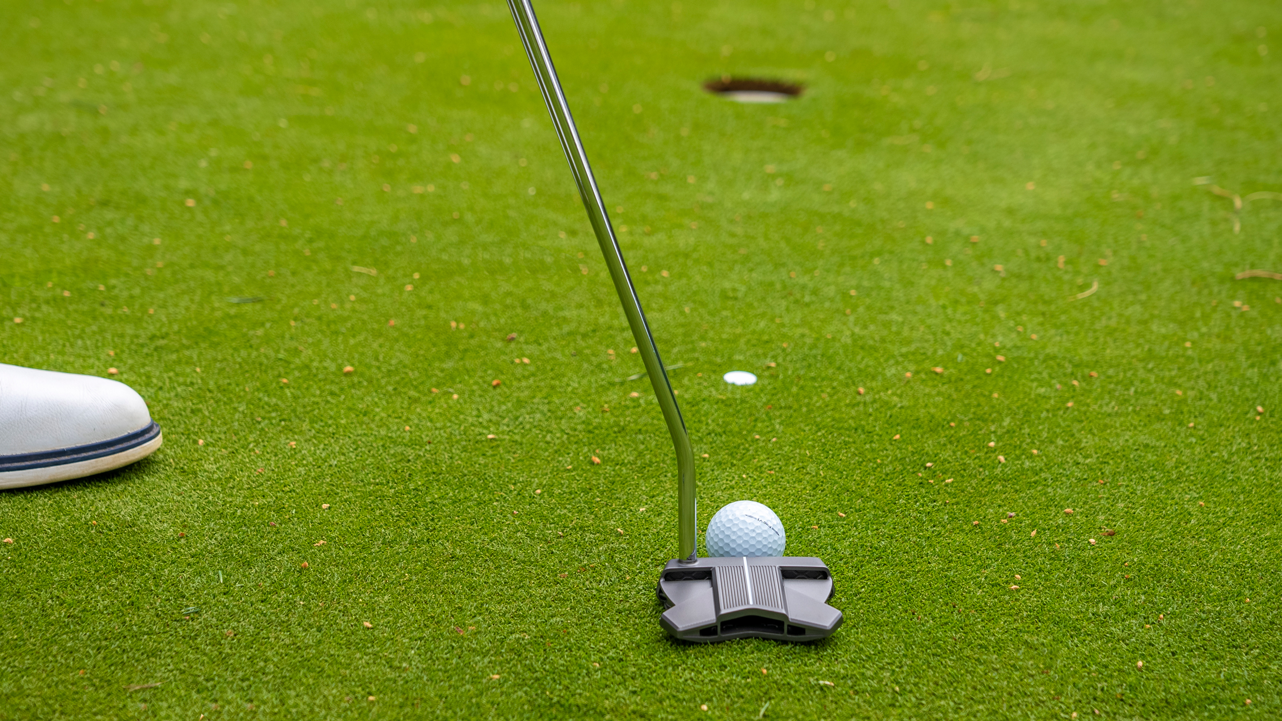 Using a spot on the green to start putts on line