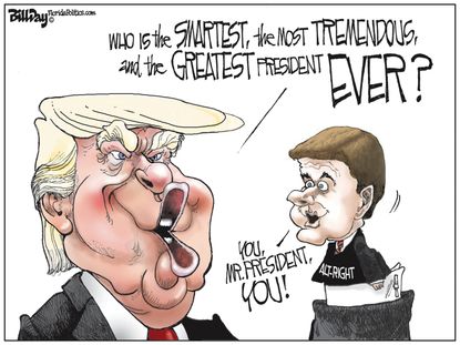 Political cartoon U.S. Trump supporters alt-right