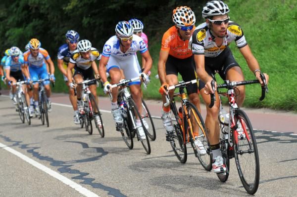 Michael Van Staeyen (Topsport Vlaanderen) does pacing duties on the front of the break.