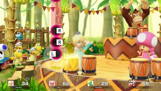 A screenshot of a musical minigame in Super Mario Party Jamboree