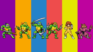 The playable characters in Teenage Mutant Ninja Turtles: Shredder's Revenge game