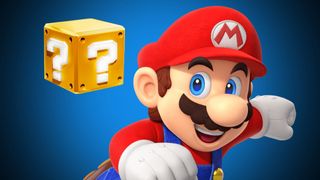 Super Mario with a yellow Question Block