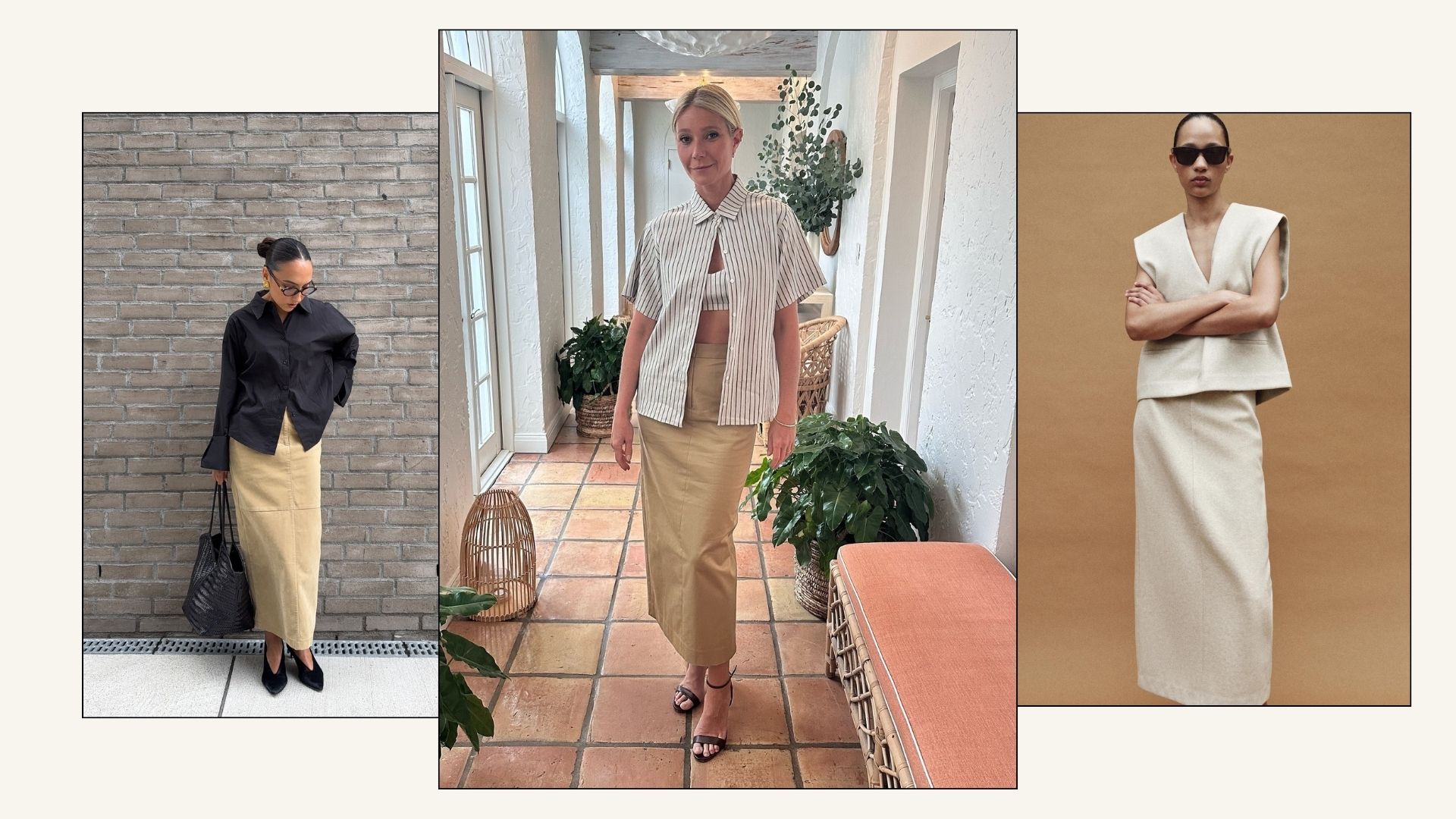 Gwyneth Paltrow wears a midaxi skirt