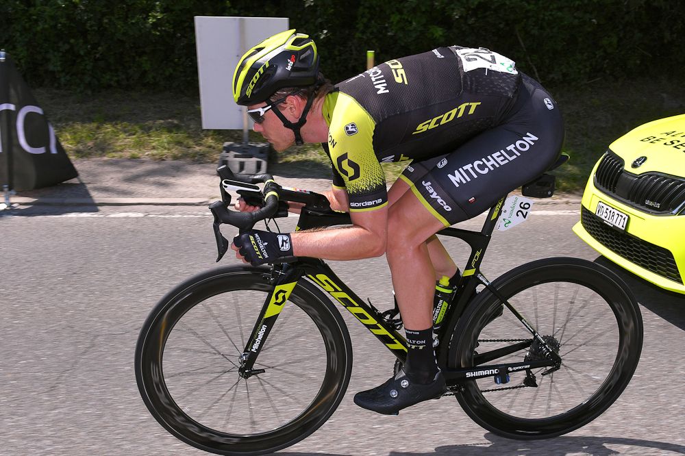 Michael Hepburn (Mitchelton-Scott) during stage 8 at Tour de Suisse