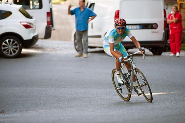Maxat Ayazbayev (Kazakhstan) en route to victory in stage one.