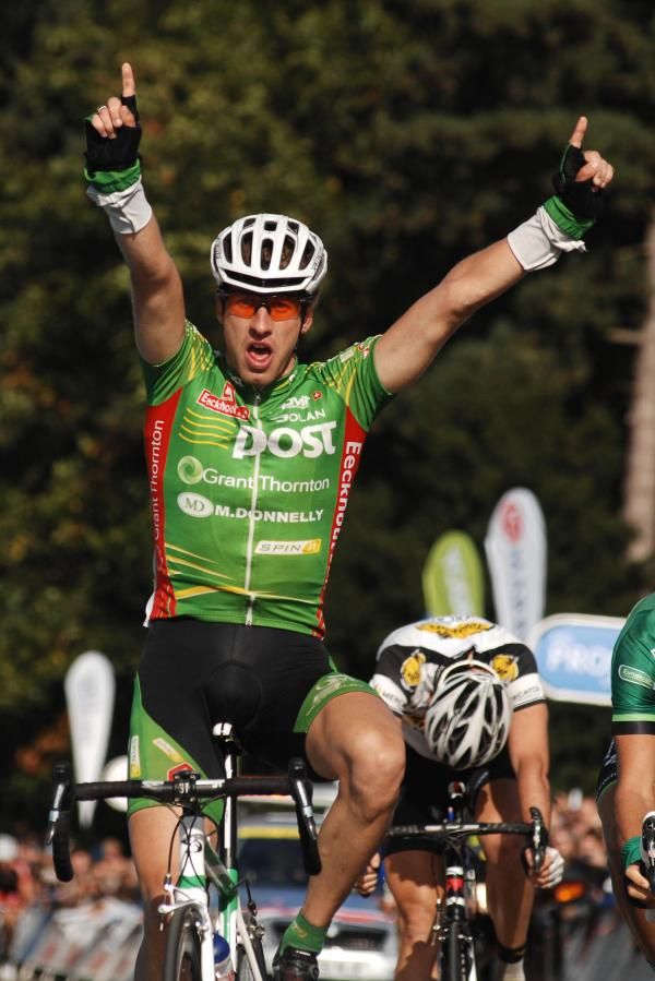 Gediminas Bagdonas (An Post-Sean Kelly) celebrates the biggest win of his career