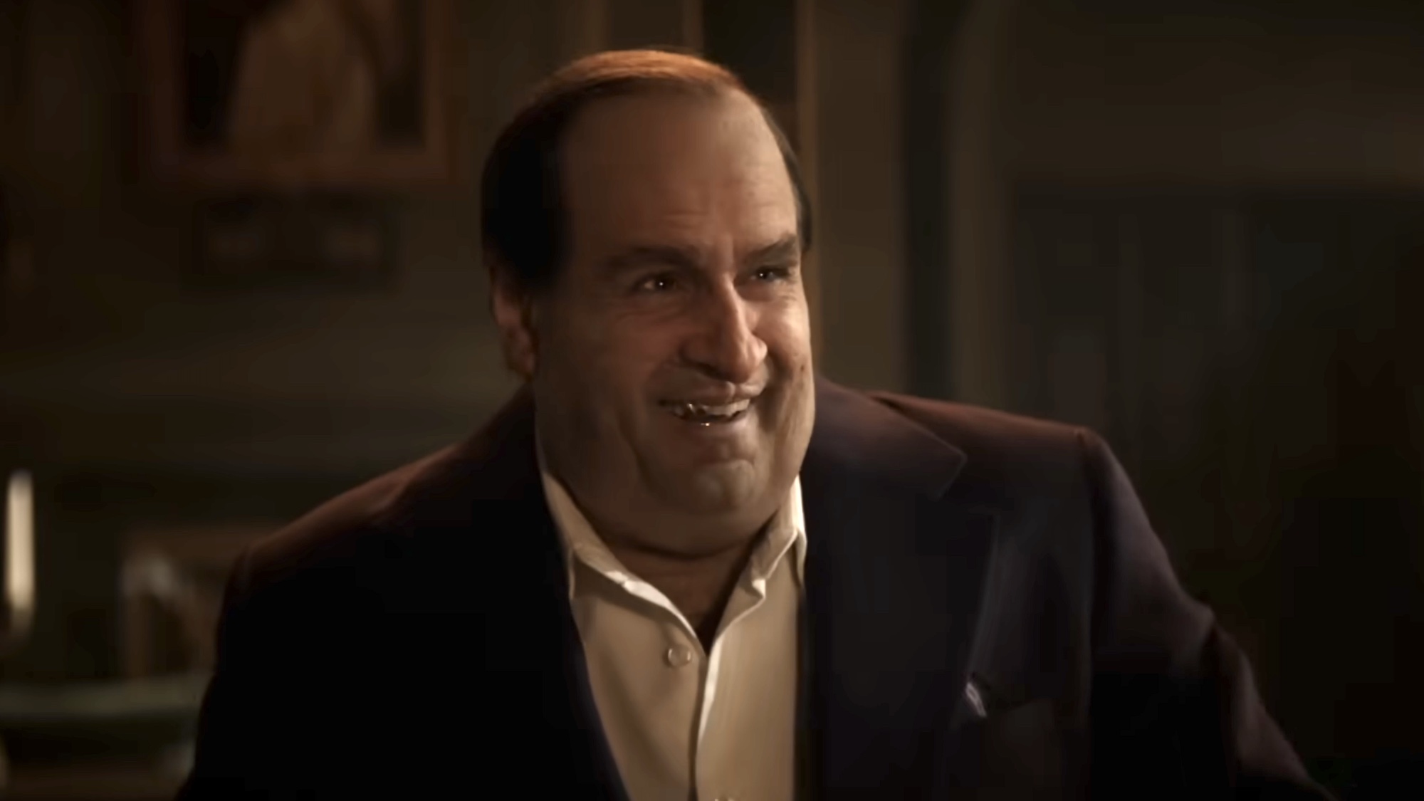 Penguin laughing in this show's trailer.