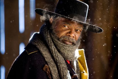Samuel L. Jackson stars in "The Hateful Eight." The movie opens in U.S. theaters on Jan. 1, 2016.