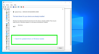 How to update drivers on Windows 10 - search in windows update