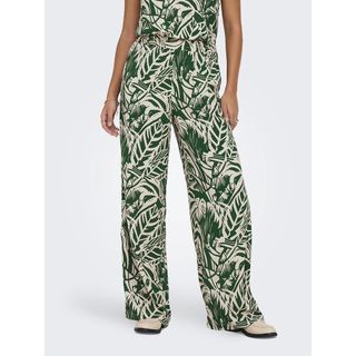 Printed Wide Leg Trousers With High Waist