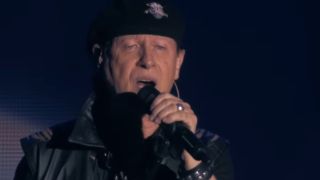 Klaus Meine of the Scorpions performing on stage