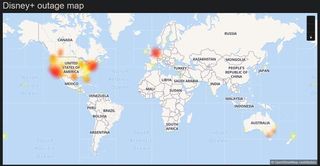 Disney+ Outage map