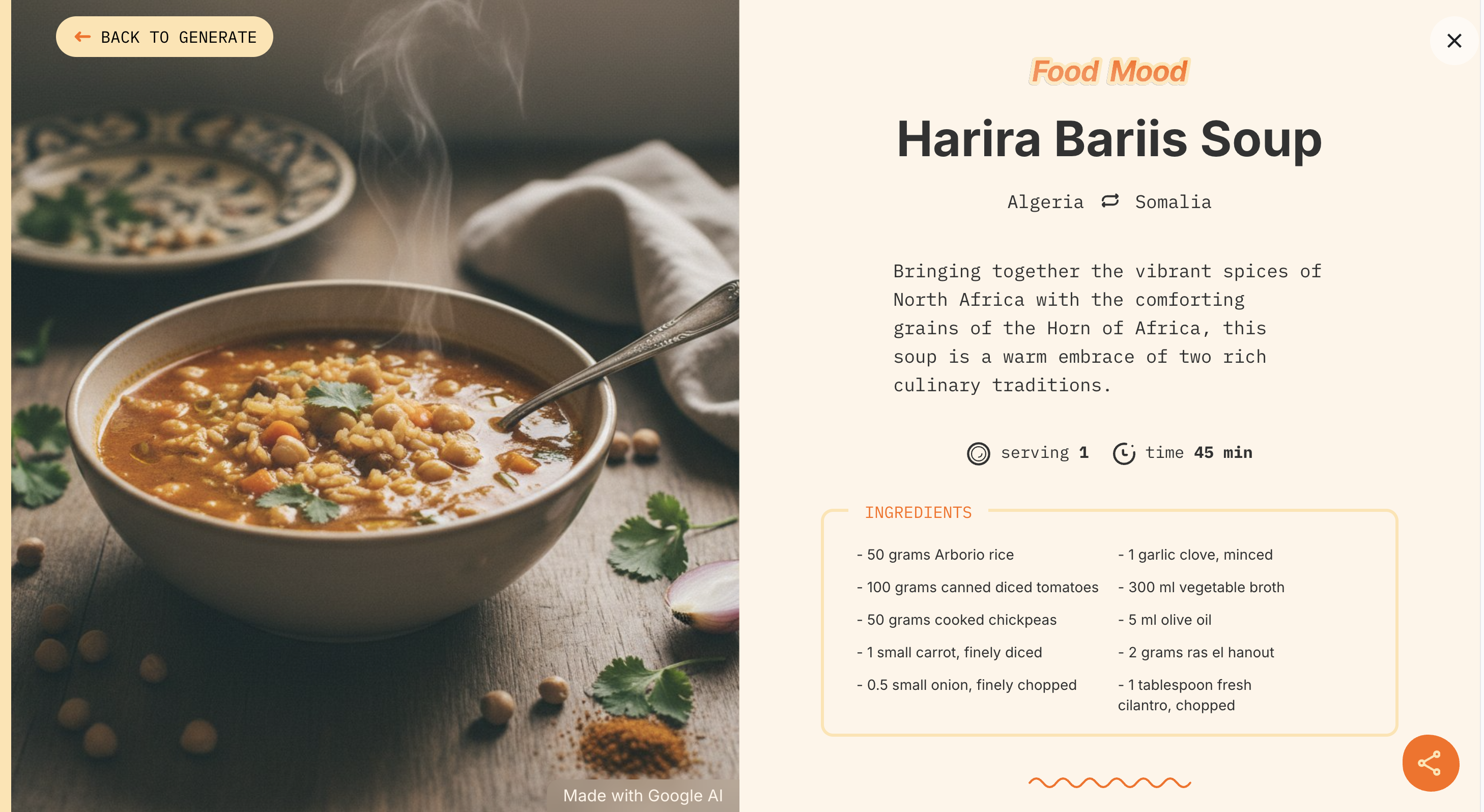 Google Labs Food Mood