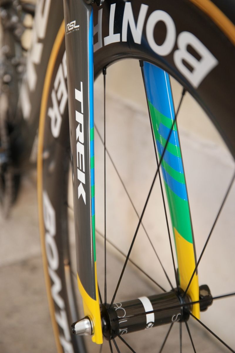 Yellow, green and blue colourways feature on the inside of the forks in a nod to spring